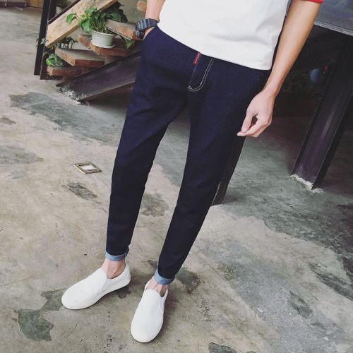 Jeans pour adolescent pieds Slim en coton été - Ref 1464346