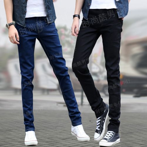 Jeans pour adolescent pieds Slim en coton Quatre saisons - Ref 1464350