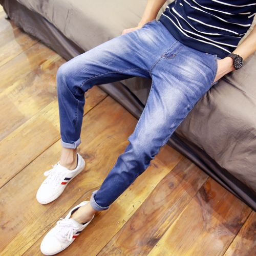 Jeans pour jeunesse pieds Slim JEANS en coton été - Ref 1464352