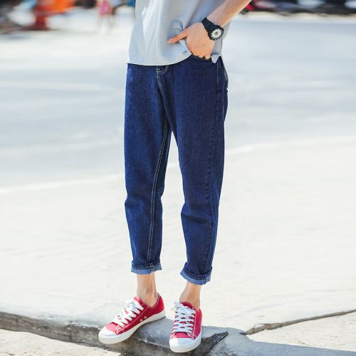 Jeans pour jeunesse pieds Slim en spandex de polyester été - Ref 1464355