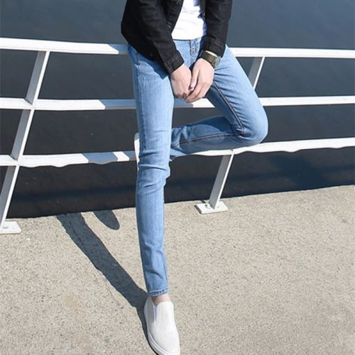 Jeans pour adolescent pieds Slim en coton Quatre saisons - Ref 1464375