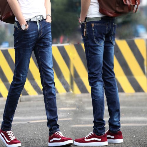 Jeans pour jeunesse pieds Slim en coton Quatre saisons - Ref 1464381