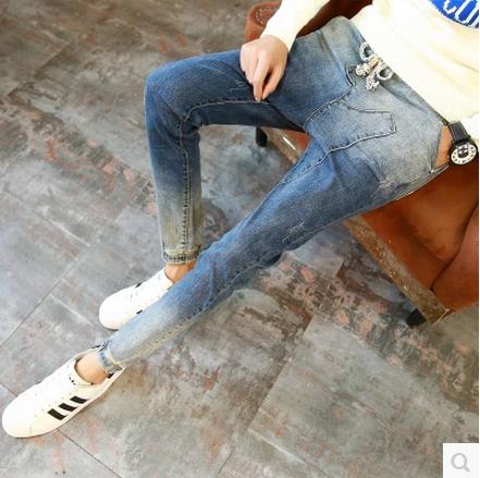 Jeans pour adolescent Sarouel en coton automne - Ref 1464422