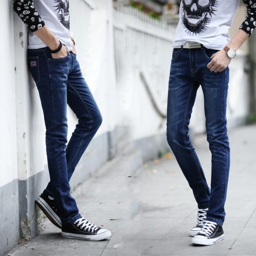 Jeans pour adolescent pieds Slim en coton automne - Ref 1464447