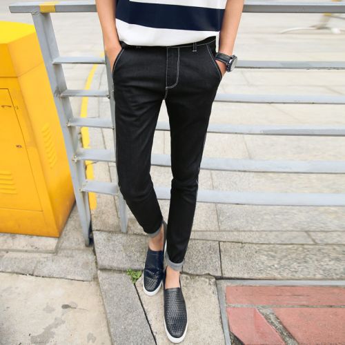 Jeans pour jeunesse pieds Slim en coton Quatre saisons - Ref 1464449