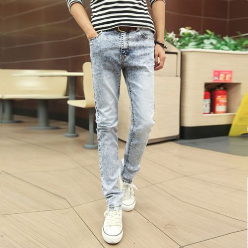 Jeans pour adolescent pieds Slim en coton automne - Ref 1464451