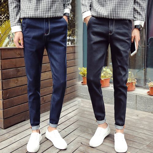 Jeans pour jeunesse pieds Slim en coton automne - Ref 1464453
