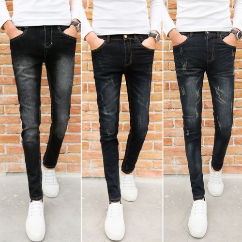 Jeans pour adolescent pieds Slim en CVC Quatre saisons - Ref 1464459