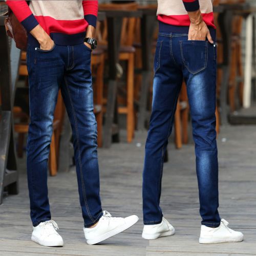 Jeans pour adolescent pieds Slim JEANS en coton automne - Ref 1464467