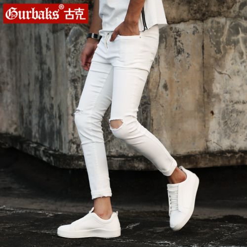 Jeans pour adolescent pieds Slim GURBAKS en coton été - Ref 1464472