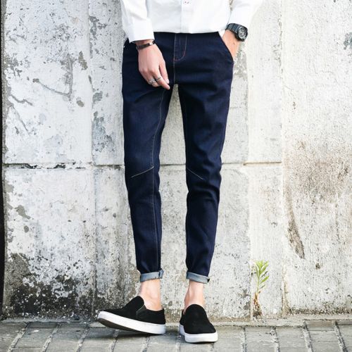 Jeans pour adolescent pieds Slim en coton automne - Ref 1464473