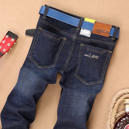 Jeans pour jeunesse coupe droite en coton automne - Ref 1464479