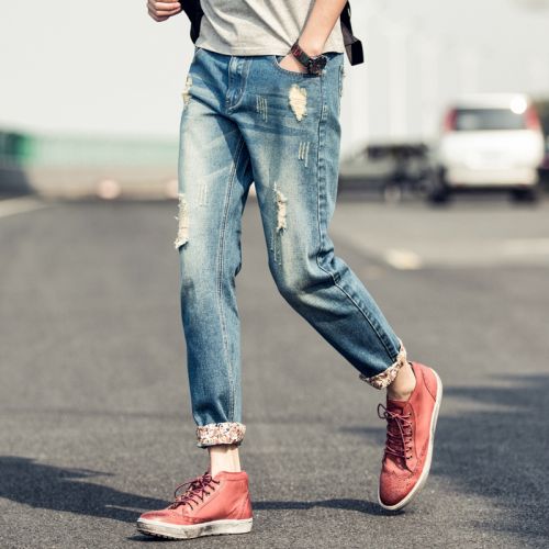 Jeans pieds Slim AYKKI en coton pour Quatre saisons - Ref 1464482