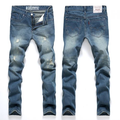 Jeans pour jeunesse coupe droite SEVENSVEE en coton automne - Ref 1464489