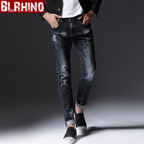 Jeans pour adolescent pieds Slim Coton fibre élastique de polyuréthane spandex Quatre saisons - Ref 1464519