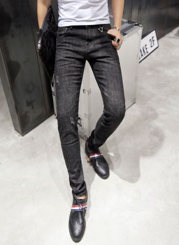 Jeans pour jeunesse pieds Slim en coton automne - Ref 1464524