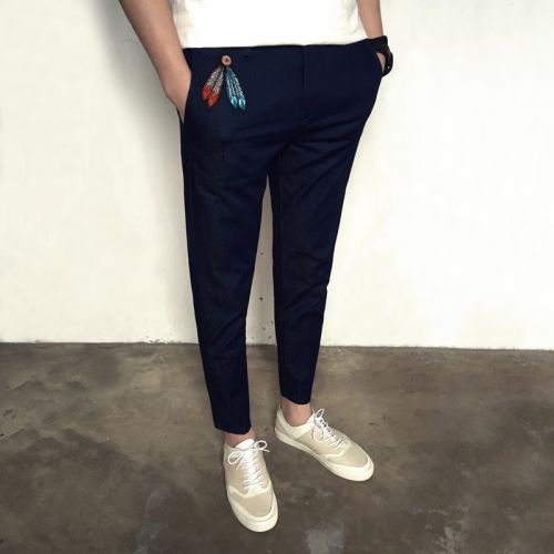 Jeans pour adolescent pieds Slim en coton été - Ref 1464527