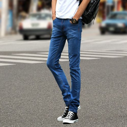 Jeans pour adolescent pieds Slim en coton Quatre saisons - Ref 1464529
