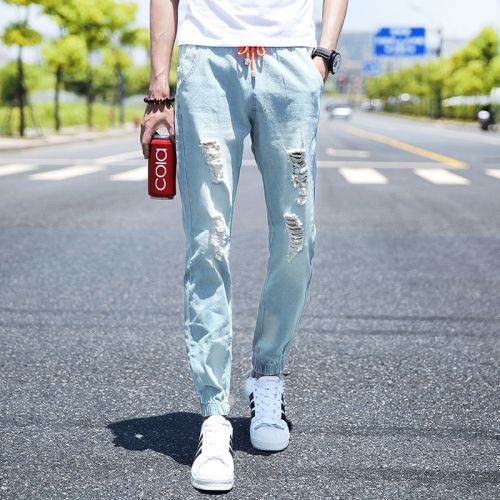 Jeans pour jeunesse pieds Slim BLUE CITY en coton été - Ref 1464532