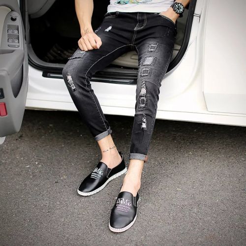 Jeans pour adolescent pieds Slim en coton automne - Ref 1464553