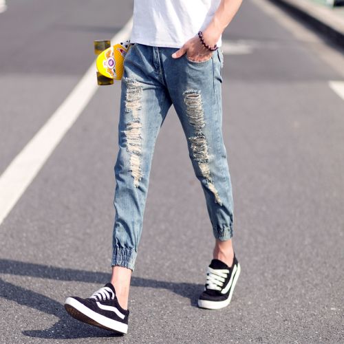 Jeans pour adolescent pieds Slim été - Ref 1464567