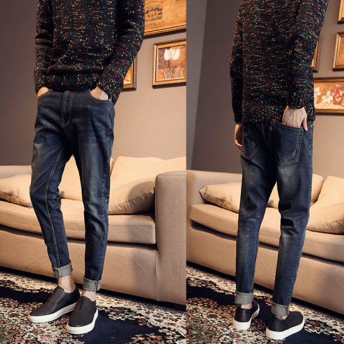 Jeans pour adolescent pieds Slim en coton Quatre saisons - Ref 1464576