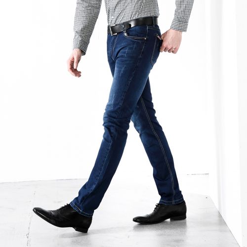 Jeans pour jeunesse coupe droite DEERZZIZZI en coton Quatre saisons - Ref 1464580