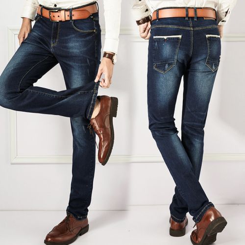 Jeans pour adolescent coupe droite en coton Quatre saisons - Ref 1464584