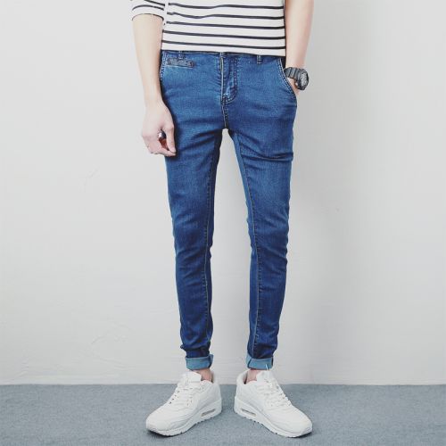 Jeans pour adolescent pieds Slim MVTT en coton printemps - Ref 1464594