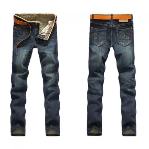 Jeans pour adolescent coupe droite A6A7 en coton Quatre saisons - Ref 1464637