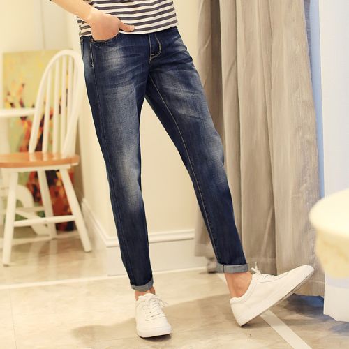 Jeans pour jeunesse pieds Slim en polyester Quatre saisons - Ref 1464639