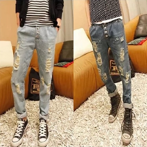 Jeans pour adolescent Sarouel Quatre saisons - Ref 1464644