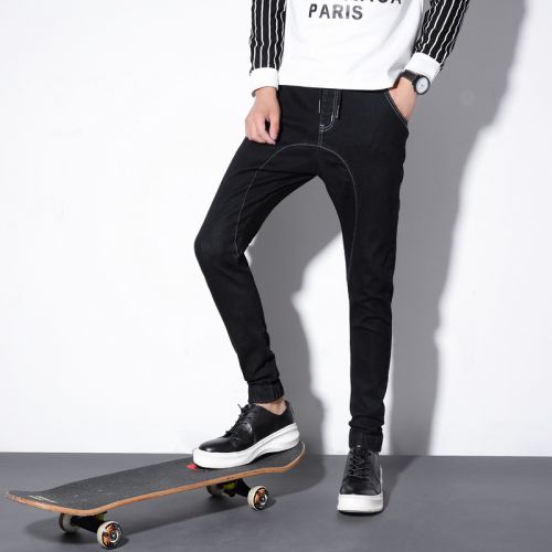 Jeans pour jeunesse pieds Slim en coton automne - Ref 1464670