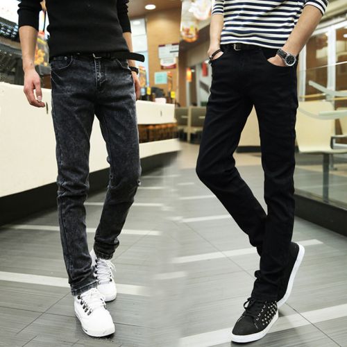 Jeans pour adolescent pieds Slim en coton Quatre saisons - Ref 1464680