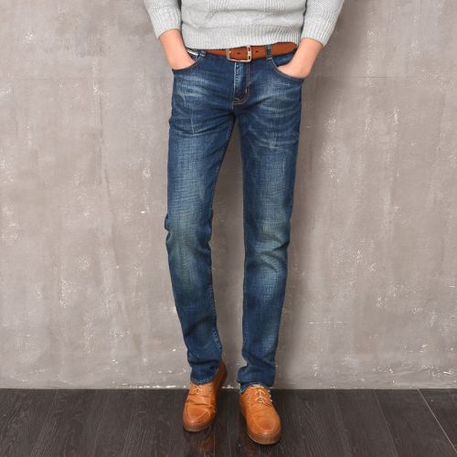 Jeans pour jeunesse pieds Slim en coton automne - Ref 1464682