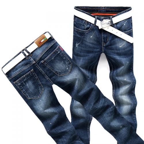 Jeans pour jeunesse pieds Slim en coton Quatre saisons - Ref 1464686