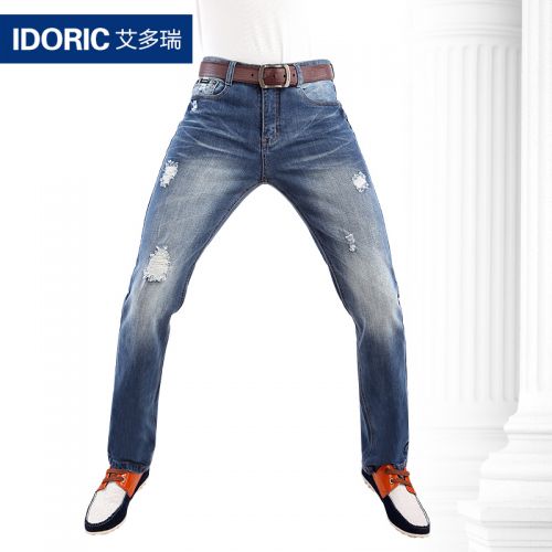 Jeans pour jeunesse coupe droite IDORIC en coton Quatre saisons - Ref 1464687