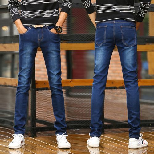 Jeans pour adolescent pieds Slim JEANS en coton automne - Ref 1464690