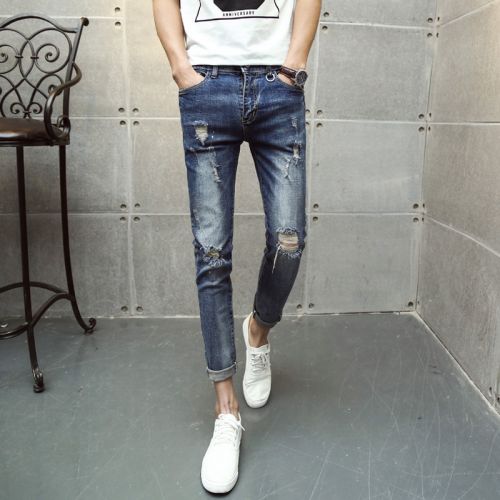 Jeans pour adolescent pieds Slim en CVC Quatre saisons - Ref 1464727