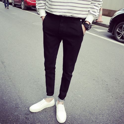 Jeans pour adolescent pieds Slim en coton Quatre saisons - Ref 1464729
