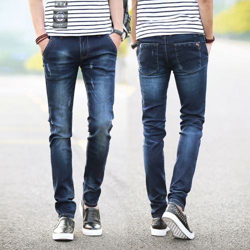 Jeans pour jeunesse pieds Slim en coton automne - Ref 1464751