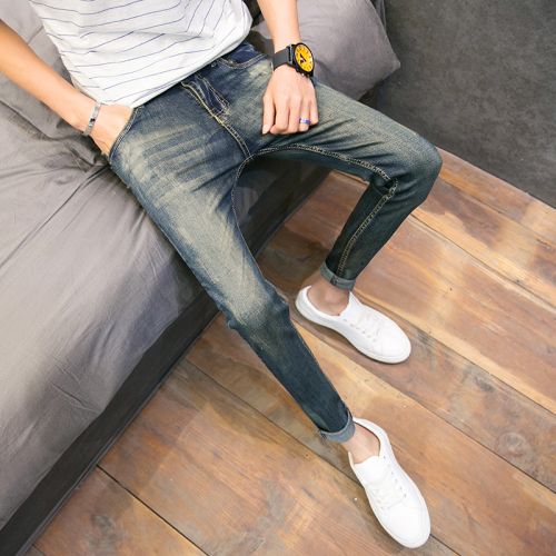 Jeans pour adolescent pieds Slim en coton Quatre saisons - Ref 1464754