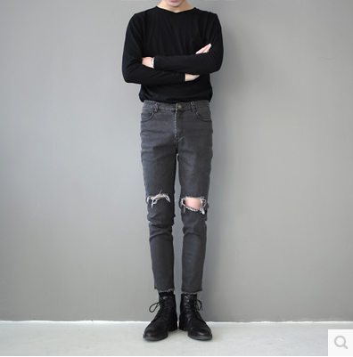 Jeans pour jeunesse coupe droite en coton Quatre saisons - Ref 1464758