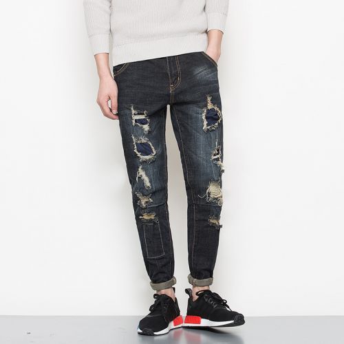Jeans pour jeunesse pieds Slim en coton - Ref 1464770