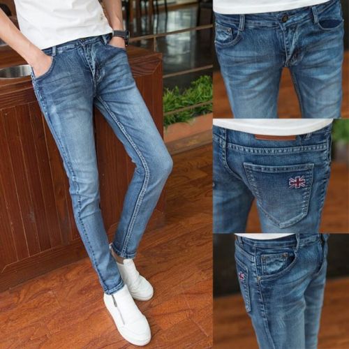 Jeans pour jeunesse pieds Slim en coton automne - Ref 1464771