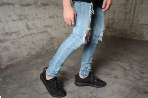 Jeans pour adolescent pieds Slim en coton Quatre saisons - Ref 1464790