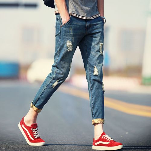 Jeans pour adolescent Sarouel MITOUOMO Coton polyester polyuréthane élastique fibre spandex été - Ref 1464823
