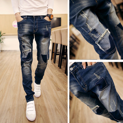 Jeans pour adolescent Sarouel en coton Quatre saisons - Ref 1464845
