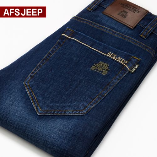 Jeans pour jeunesse coupe droite AFS JEEP en coton été - Ref 1464858