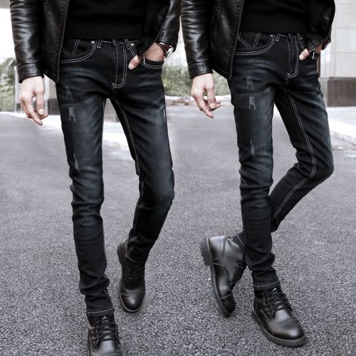 Jeans pour adolescent pieds Slim EMIRDOS en coton automne - Ref 1464868